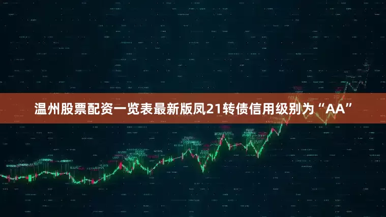 温州股票配资一览表最新版凤21转债信用级别为“AA”